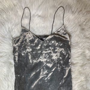 velvet gray dress